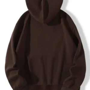 Sp5der Zipper Web & Heart Print Hoodie Brown